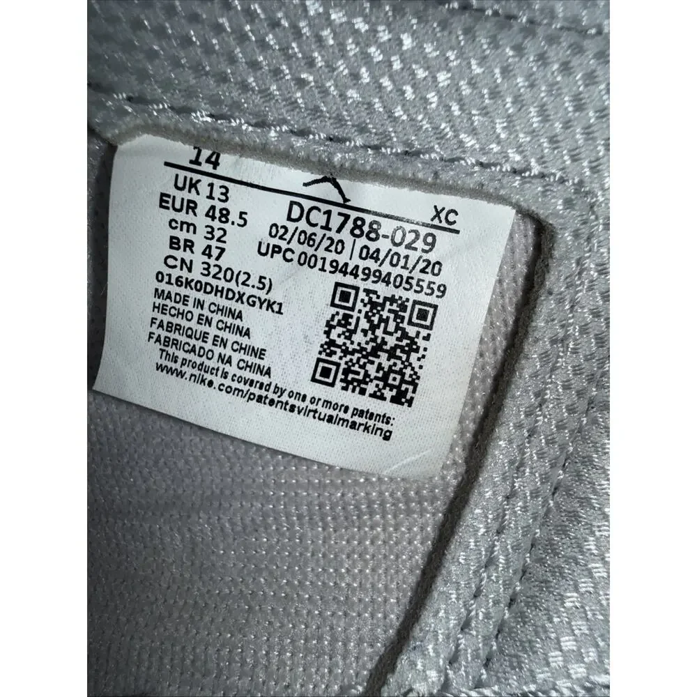 Size 14 - Jordan 1 Retro High CO Japan Neutral Grey DC1788-029 Silver Metallic